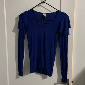 Free People Ruffle Shoulder Top